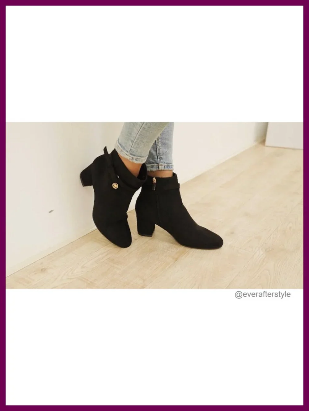 Women's Ankle Boots Chunky Block Low Heel Tie Knot Side Zipper Suede
